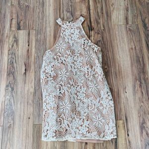 Used White and Nude Lace Dress No Flaws!